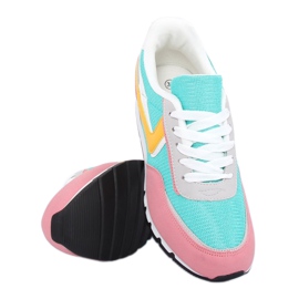 CB-02 Calzado deportivo rosa rosa y azul amarillo 1
