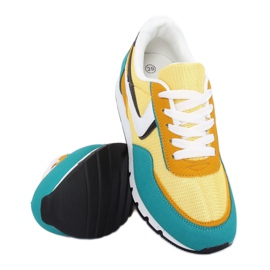 Amarillo-turquesa CB-02 Zapatillas deportivas amarillas azul 1