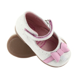 Zapato infantil bailarinas con velcro Ren But 1493 DISKO blanco gris rosado 3 Zapato infantil bailarinas con velcro Ren But 1493 DISKO blanco gris rosado 3