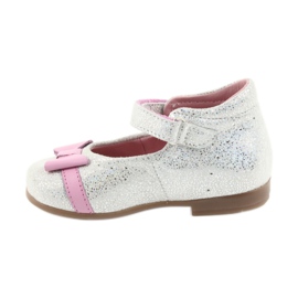 Zapato infantil bailarinas con velcro Ren But 1493 DISKO blanco gris rosado 2 Zapato infantil bailarinas con velcro Ren But 1493 DISKO blanco gris rosado 2