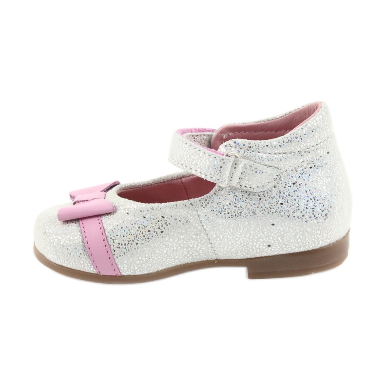 Zapato infantil bailarinas con velcro Ren But 1493 DISKO blanco gris rosado 2 Zapato infantil bailarinas con velcro Ren But 1493 DISKO blanco gris rosado 2
