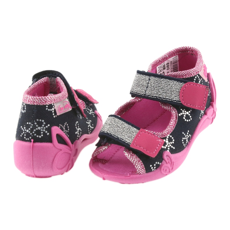 Zapatillas befado zapatillas niños 242P089 azul marino rosa gris 5