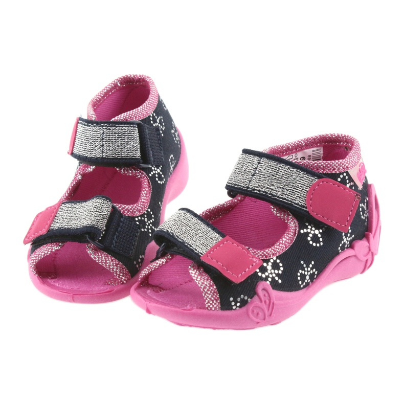 Zapatillas befado zapatillas niños 242P089 azul marino rosado gris 4