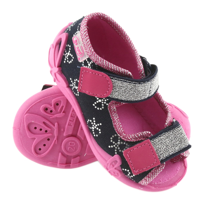 Zapatillas befado zapatillas niños 242P089 azul marino rosa gris 3