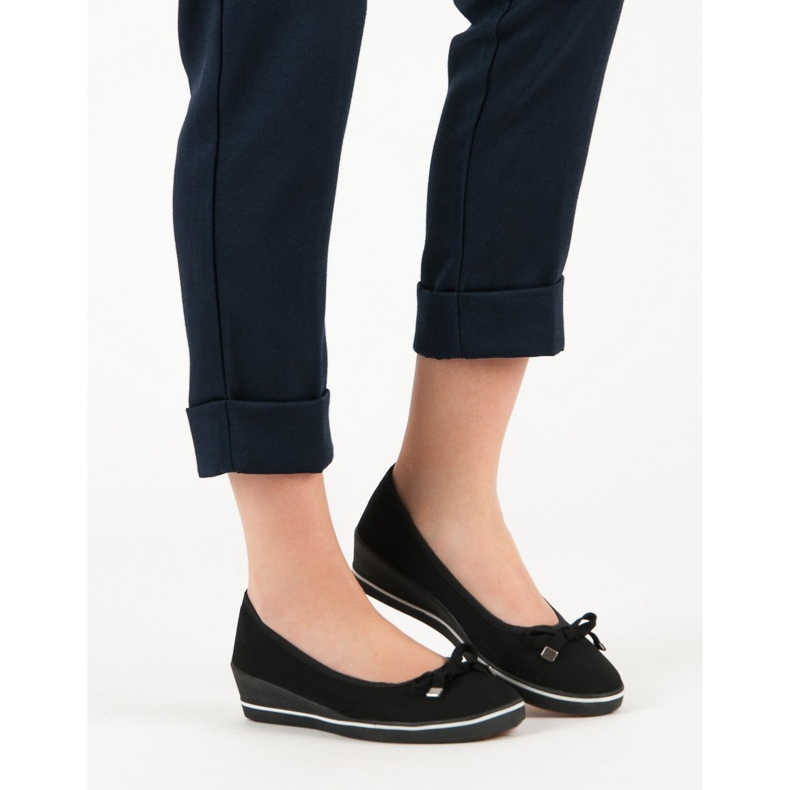 Bailarina de cuña negro 1