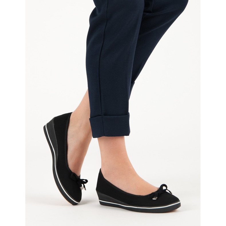 Bailarina de cuña negro 2