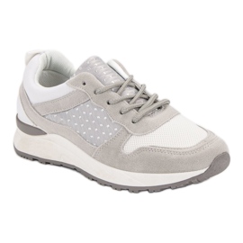 Calzado deportivo cómodo blanco gris 4