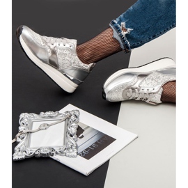 Kylie Zapatos deportivos con purpurina gris 6