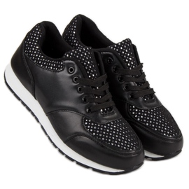 Zapatos deportivos con malla negro 5