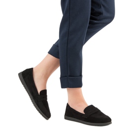 Comer Mocasines de ante negro 2