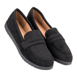 Comer Mocasines de ante negro 3