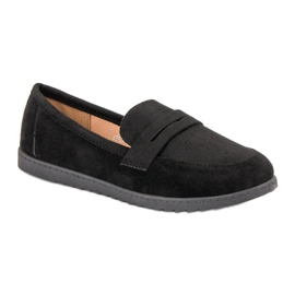Comer Mocasines de ante negro 4