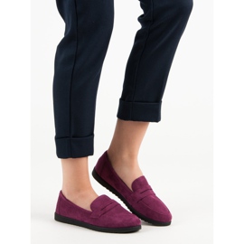 Comer Mocasines de ante violeta 1