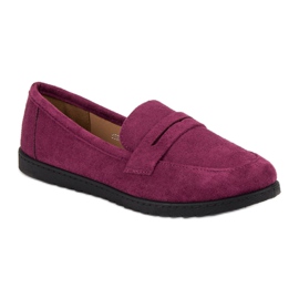 Comer Mocasines de ante violeta 3
