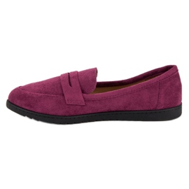 Comer Mocasines de ante violeta 4