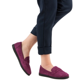 Comer Mocasines de ante violeta 2