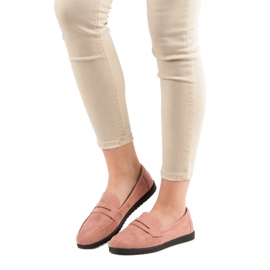 Comer Mocasines de ante rosado 5