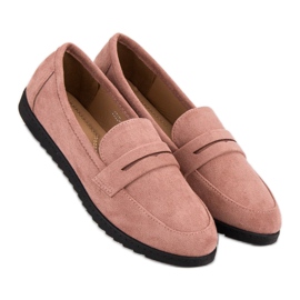 Comer Mocasines de ante rosado 4