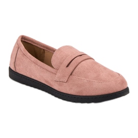 Comer Mocasines de ante rosado 1