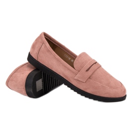 Comer Mocasines de ante rosado 3