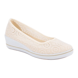 Zapatos de cuña calados marrón 4