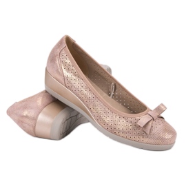 Vinceza Bombas de cuña cómodas rosa 1