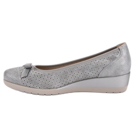 Vinceza Bombas de cuña cómodas gris 4