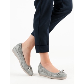 Vinceza Bombas de cuña cómodas gris 2
