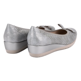 Vinceza Bombas de cuña cómodas gris 5