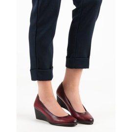 Zapatos de tacón clásicos en la cuña VINCEZA rojo 1