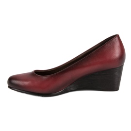 Zapatos de tacón clásicos en la cuña VINCEZA rojo 4