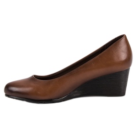 Zapatos de tacón clásicos en la cuña VINCEZA marrón 4