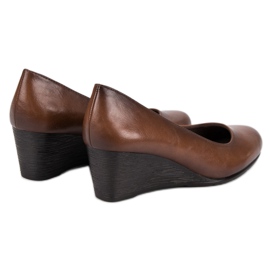 Zapatos de tacón clásicos en la cuña VINCEZA marrón 5