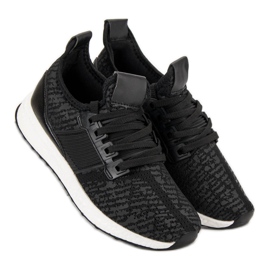 Calzado deportivo sin cordones negro 1