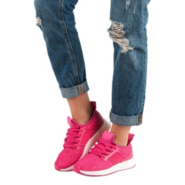 Calzado deportivo sin cordones rosa 1