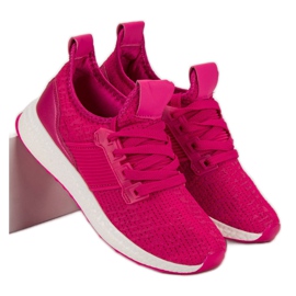 Calzado deportivo sin cordones rosado 2