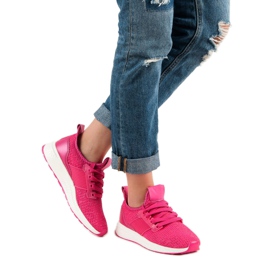 Calzado deportivo sin cordones rosado 3
