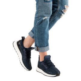 Calzado deportivo sin cordones azul 2