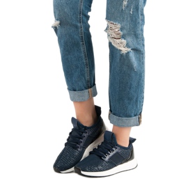 Calzado deportivo sin cordones azul 1