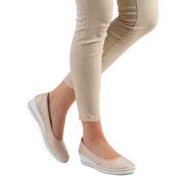 Comer Bailarinas beige en cuña 2