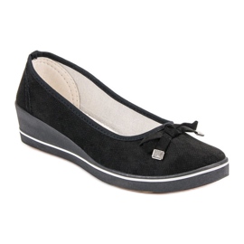 Bombas de cuña negro 4