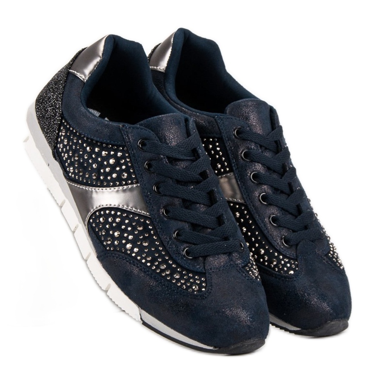 Kylie Calzado deportivo con cristales azul 2 Kylie Calzado deportivo con cristales azul 2