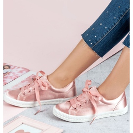 Kylie Zapatillas de satén rosado 5