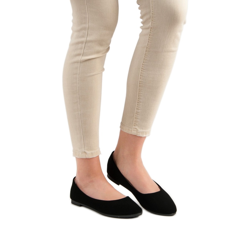 Bailarinas VINCEZA de ante clásico negro 2