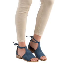 Sandalias de mezclilla VINCEZA azul 3