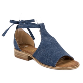Sandalias de mezclilla VINCEZA azul 6