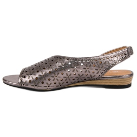 Sandalias caladas VINCEZA gris 6