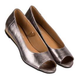 Bailarinas VINCEZA Open Toe gris 1