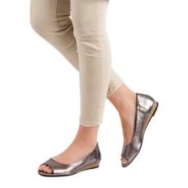 Bailarinas VINCEZA Open Toe gris 3
