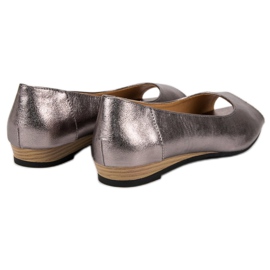 Bailarinas VINCEZA Open Toe gris 6